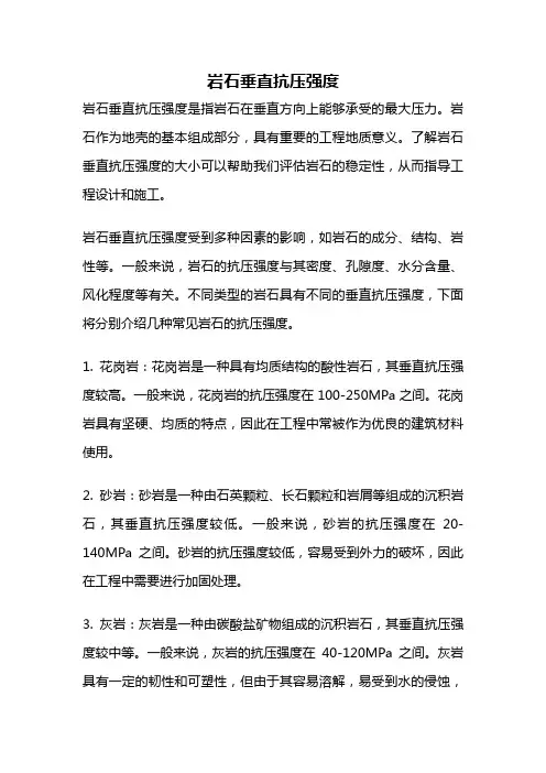岩石垂直抗压强度