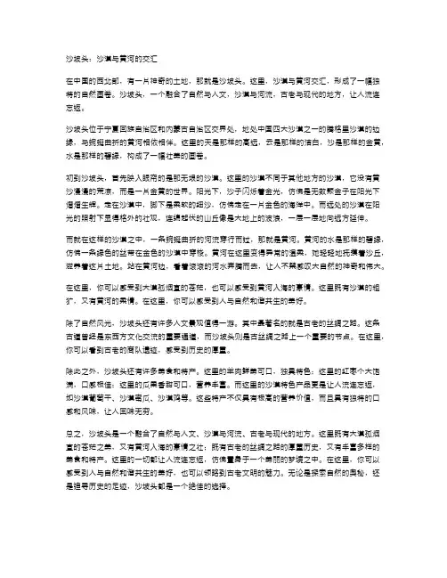 沙坡头：沙漠与黄河的交汇