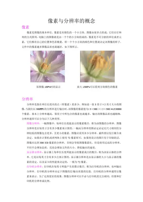 计算机二级photoshop(初级)像素与分辨率的概念