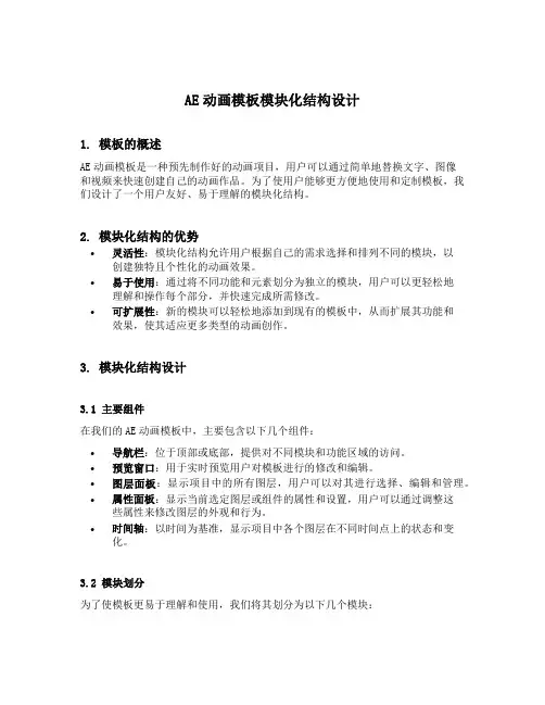 ae动画模板模块化结构设计