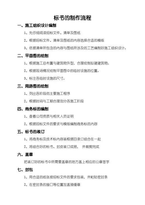 标书的制作流程