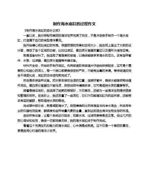 制作海水底缸的过程作文