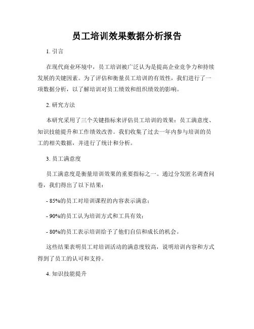 员工培训效果数据分析报告
