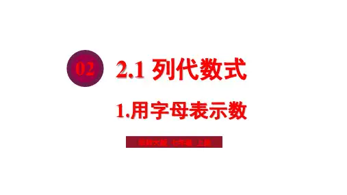 2024年秋华师大版七年级数学上册 2.1.1.用字母表示数(课件)