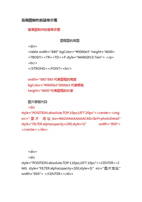 音画图制作的简单步骤