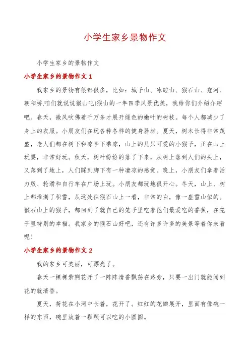 小学生家乡景物作文