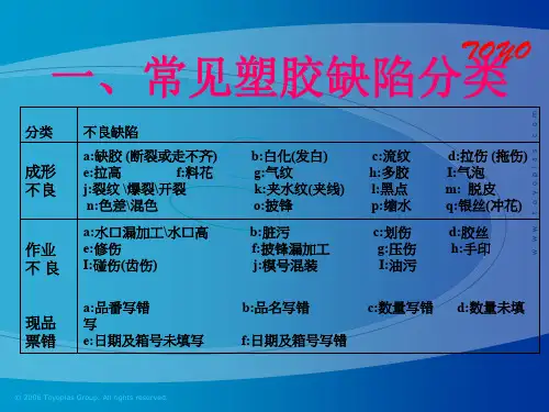 常见塑胶产品外观缺陷