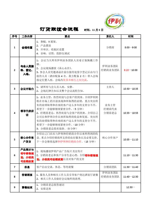 伊利奶粉订货会流程
