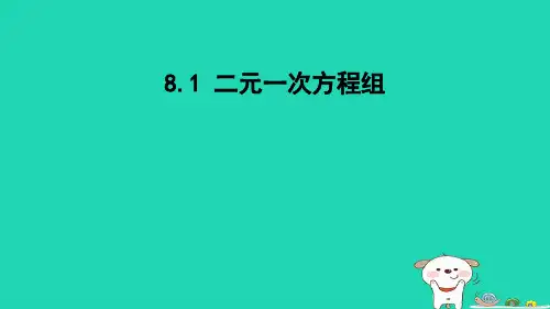 七年级数学下册第8章二元一次方程组8.1二元一次方程组课件新版新人教版