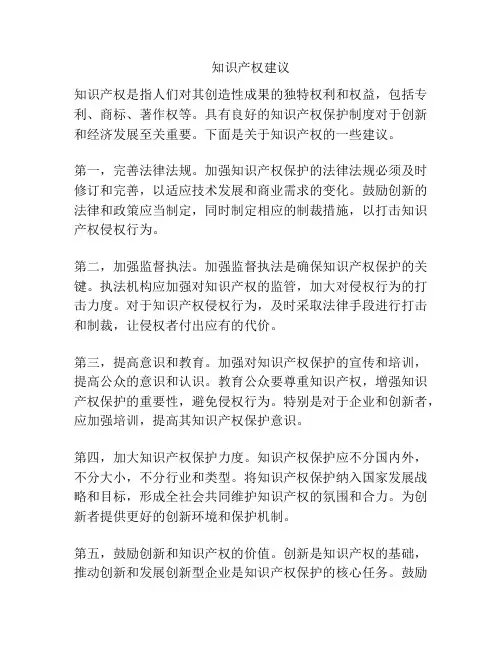知识产权建议