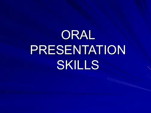 学术会议OralPresentationSkills ppt课件