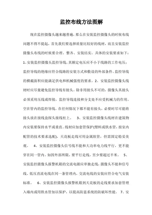 监控布线方法图解