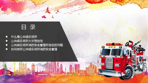 公共娱乐场所消防安全管理课堂教学PPT课件