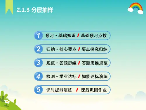 高中数学2-1-3分层抽样课件2新人教A版必修