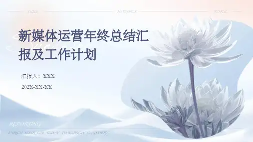 新媒体运营年终总结汇报及工作计划PPT