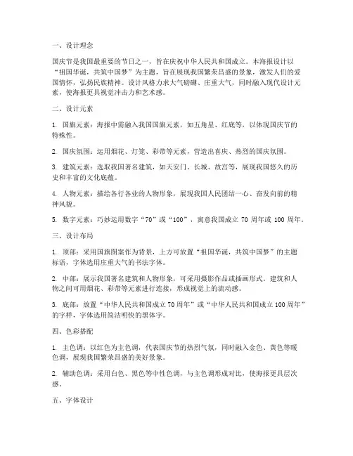 国庆节主体海报设计方案