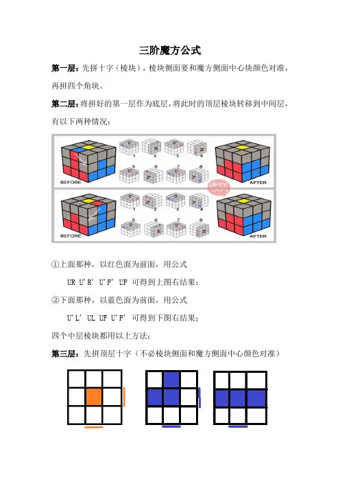 三阶魔方公式