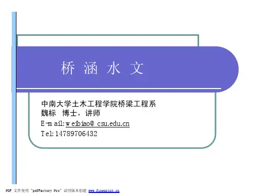 中南大学桥涵水文课件