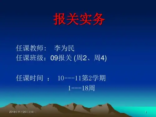 《报关基础知识》PPT课件
