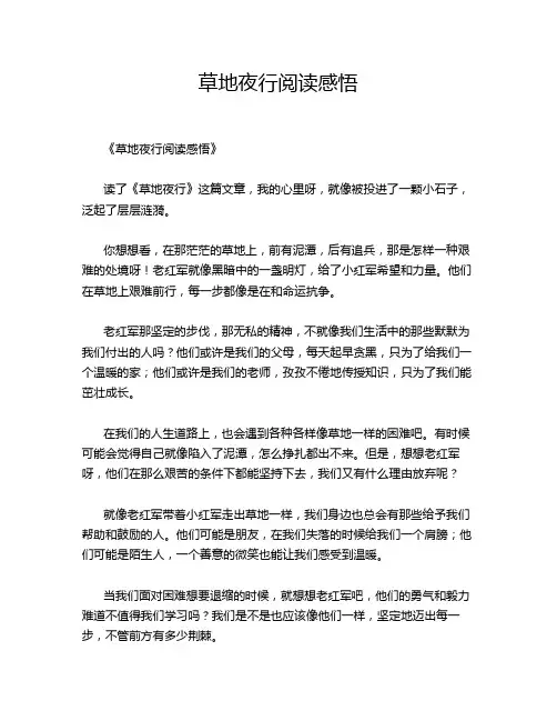 草地夜行阅读感悟