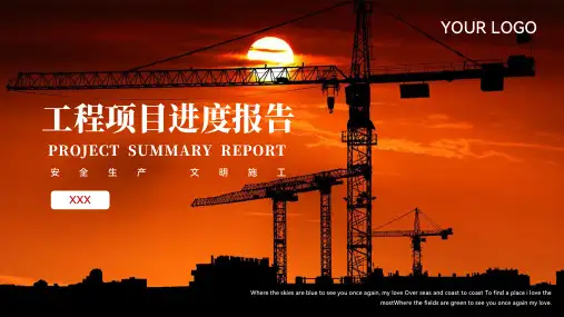 建筑工程项目进度汇报总结ppt