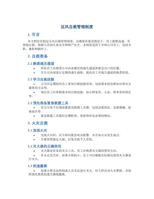 压风自救管理制度