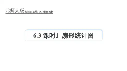 北师大版2024新版七年级数学上册第六单元课件：6.3 课时1 扇形统计图