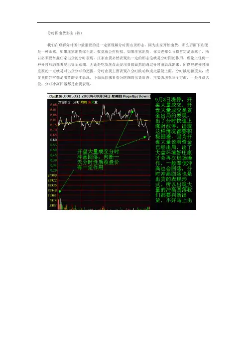 分时图出货形态(经典图解)