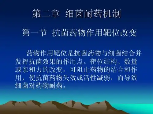 2  细菌耐药机制1