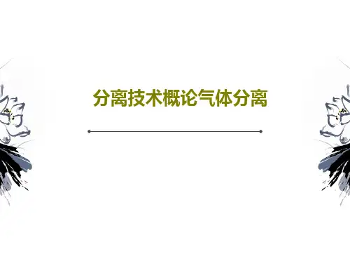 分离技术概论气体分离69页PPT