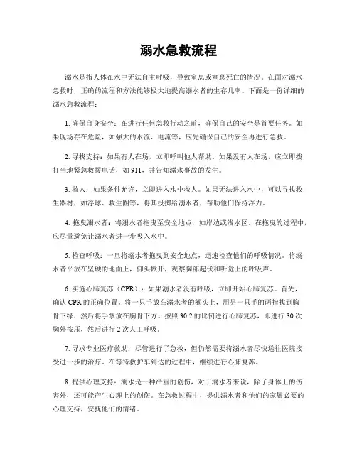 溺水急救流程