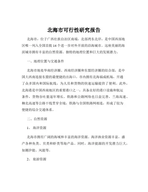北海市可行性研究报告