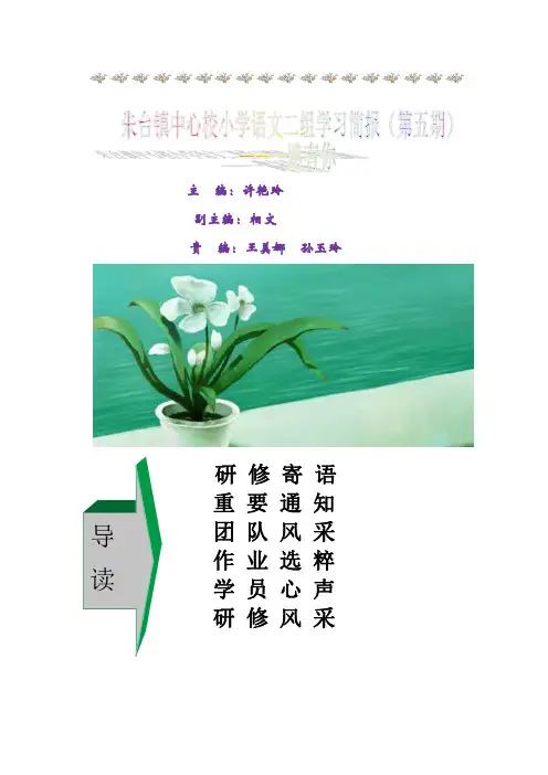 五期朱台镇中心校小学语文二组学习简报(第五期)