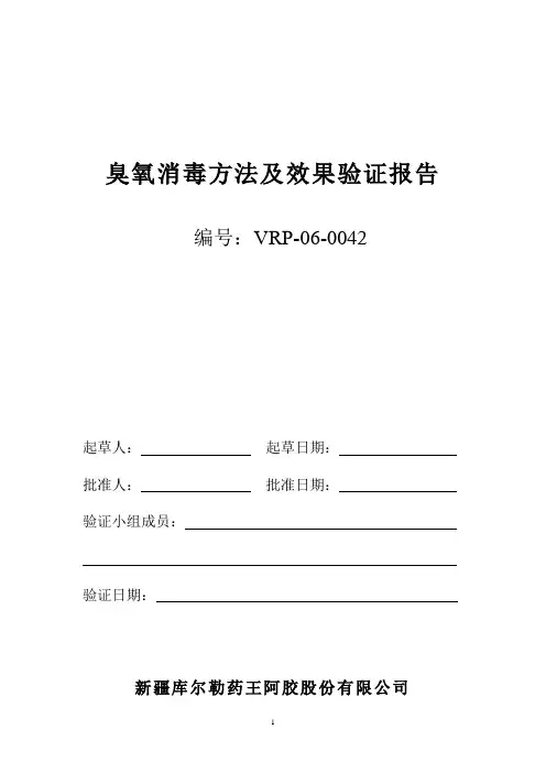 04臭氧消毒方法及效果验证报告