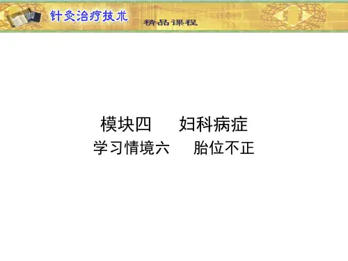 山东中医药高专针灸治疗技术课件04妇科病症-6胎位不正