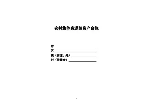 农村集体资源性资产台账