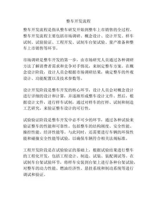 整车开发流程