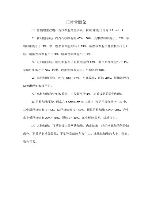 正常骨髓象