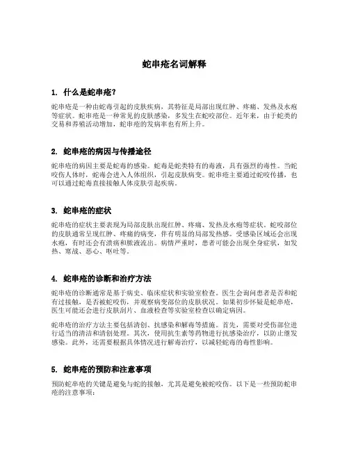 蛇串疮名词解释