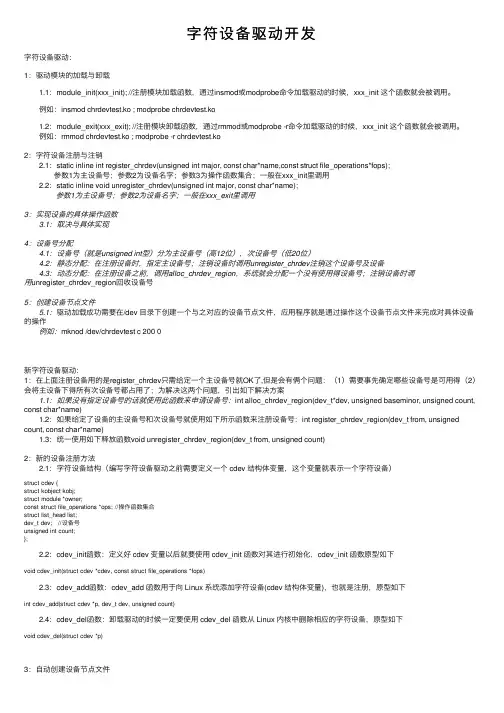 字符设备驱动开发