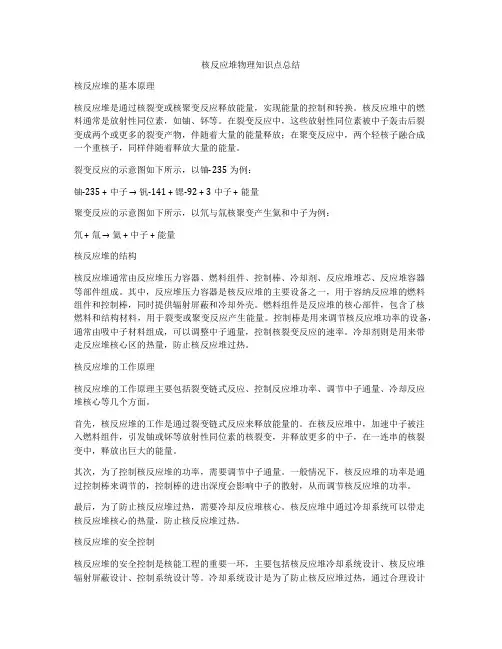核反应堆物理知识点总结