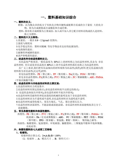 常用塑料知识大综合