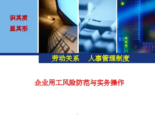 企业用工风险规避ppt课件