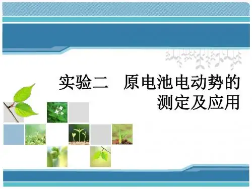 实验二原电池电动势的测定及应用