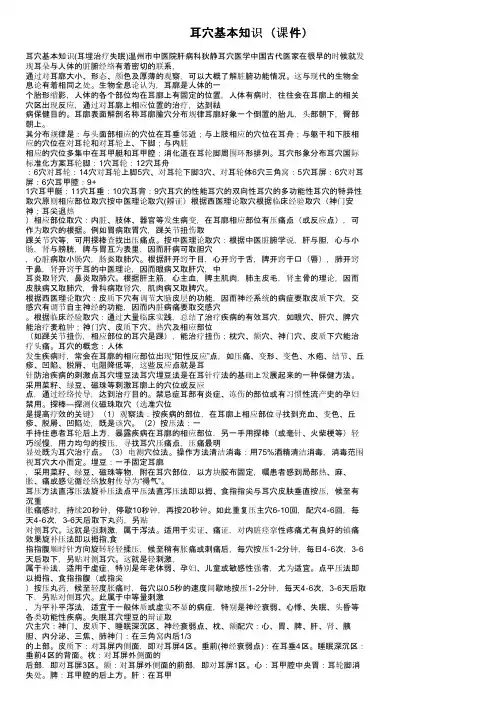 耳穴基本知识（课件）