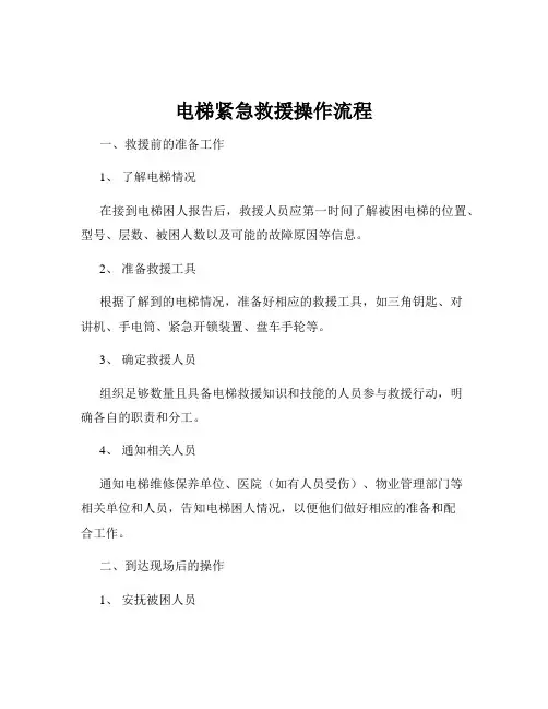 电梯紧急救援操作流程