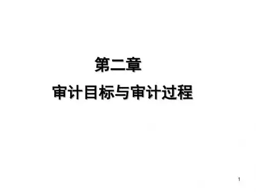 审计-第二章 审计目标和审计过程-精选文档