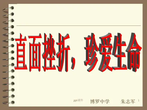 《直面挫折,珍爱生命》主题班会  ppt课件