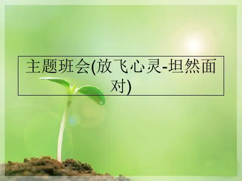 最新主题班会(放飞心灵-坦然面对)PPT课件