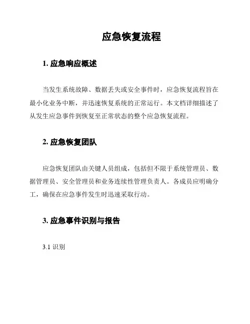 应急恢复流程